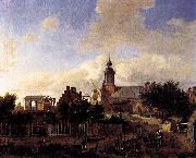 Jan van der Heyden Street before Haarlem Tower Germany oil painting artist